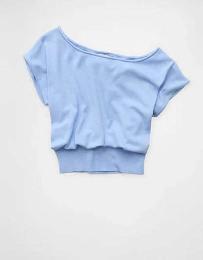 AE Off-the-Shoulder Cinched Sweater Tee