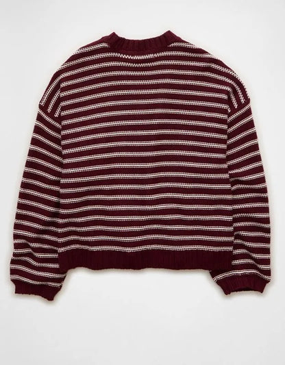 AE Balloon-Sleeve Open-Front Cardigan
