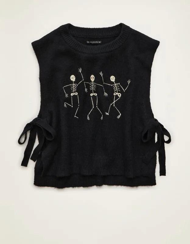AE Whoa So Soft Skeleton Side-Tie Sweater Vest