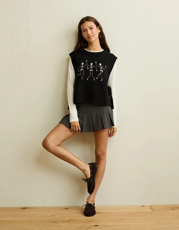 AE Whoa So Soft Skeleton Side-Tie Sweater Vest