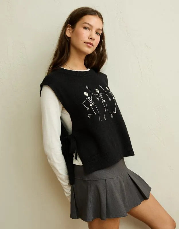 AE Whoa So Soft Skeleton Side-Tie Sweater Vest