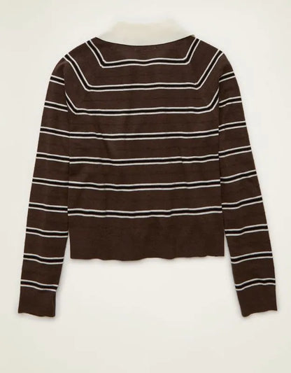 AE Oversized Button Up Sweater Polo