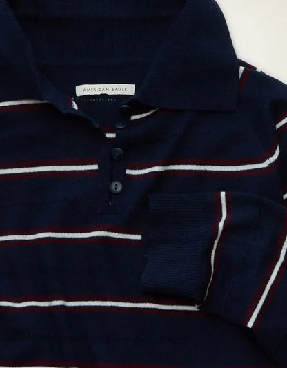 AE Oversized Button Up Sweater Polo