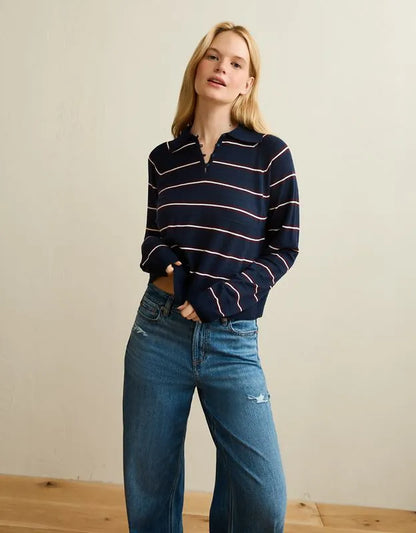 AE Oversized Button Up Sweater Polo