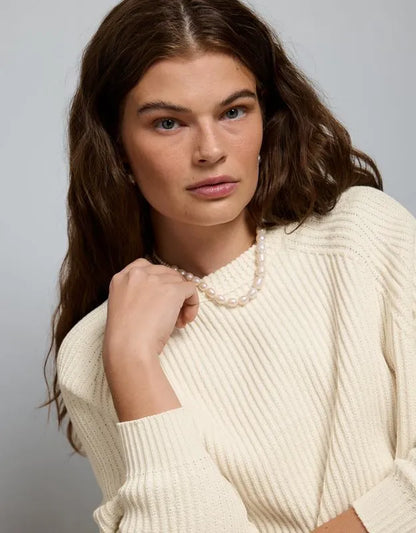 AE77 Shaker Stitch Raglan Sweater
