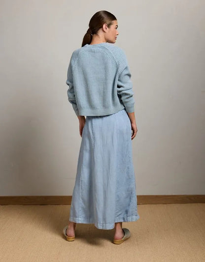 AE77 Shaker Stitch Raglan Sweater