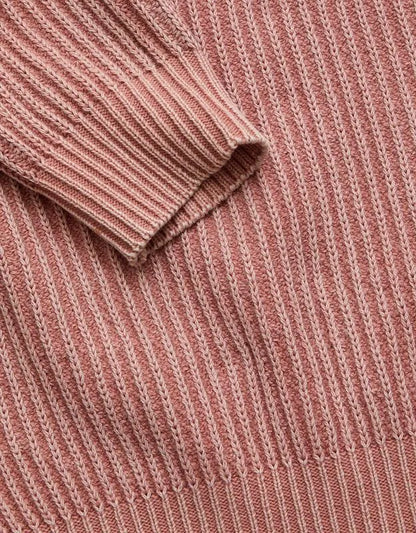 AE77 Shaker Stitch Raglan Sweater