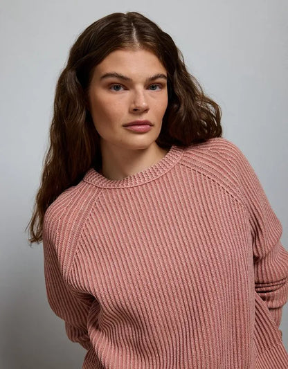 AE77 Shaker Stitch Raglan Sweater