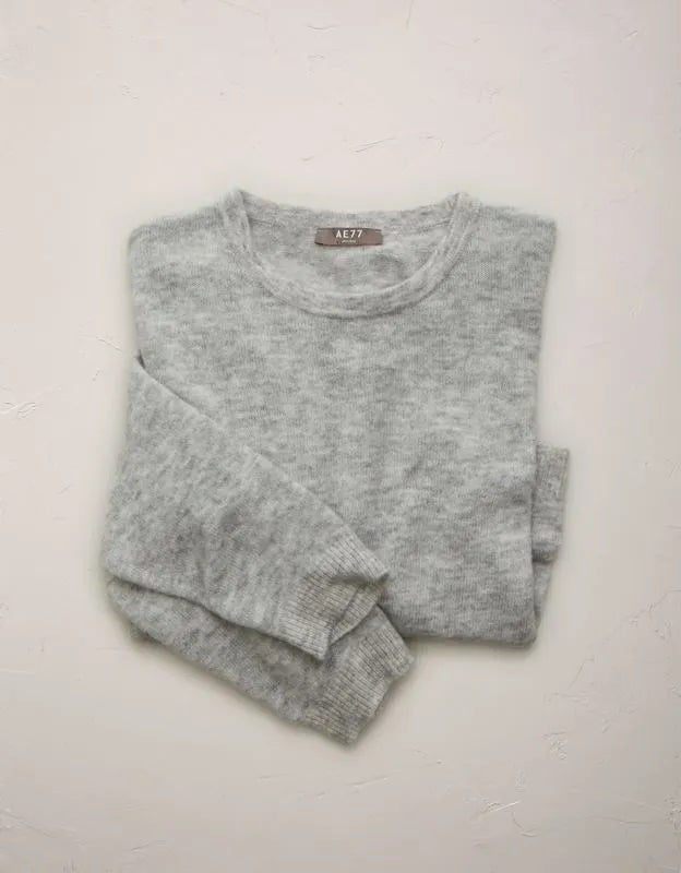 AE77 Cashmere-Blend Crew Neck Sweater