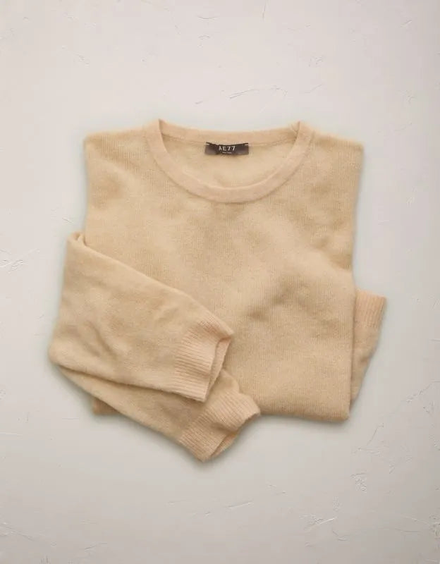 AE77 Cashmere-Blend Crew Neck Sweater