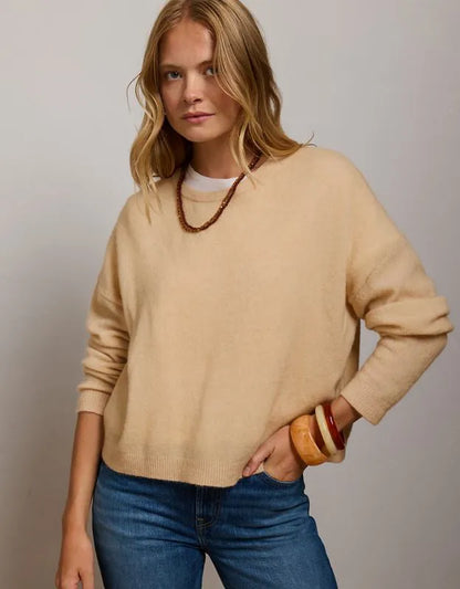 AE77 Cashmere-Blend Crew Neck Sweater