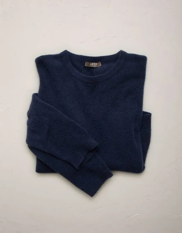 AE77 Cashmere-Blend Crew Neck Sweater