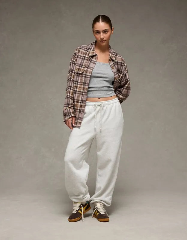 AE Plaid Button-Up Shirt