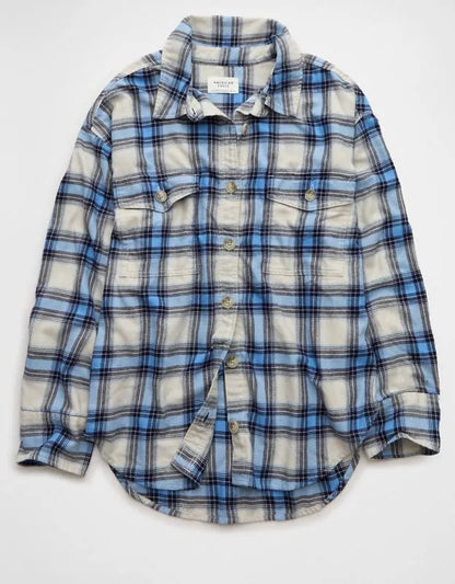 AE Plaid Button-Up Shirt