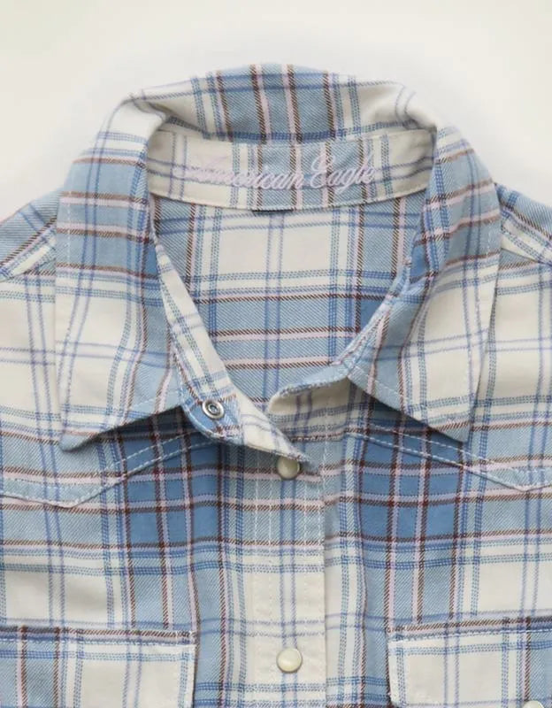 AE Throwback Flannel Button-Up Shirt