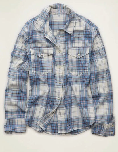 AE Throwback Flannel Button-Up Shirt