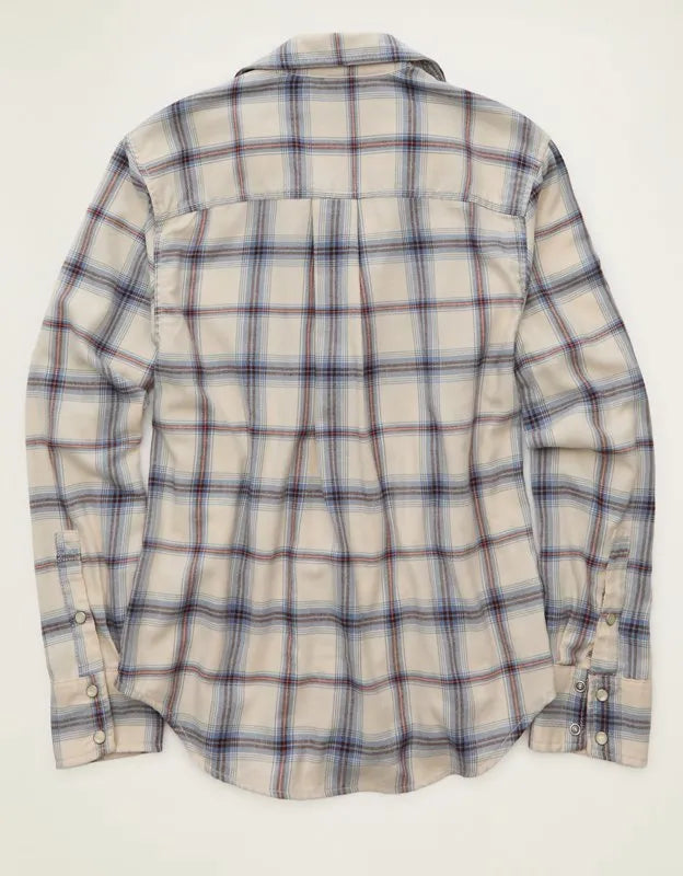 AE Throwback Flannel Button-Up Shirt