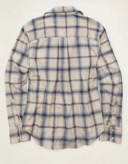 AE Throwback Flannel Button-Up Shirt