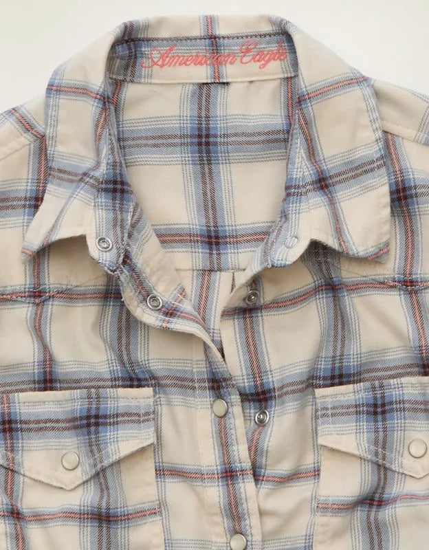 AE Throwback Flannel Button-Up Shirt