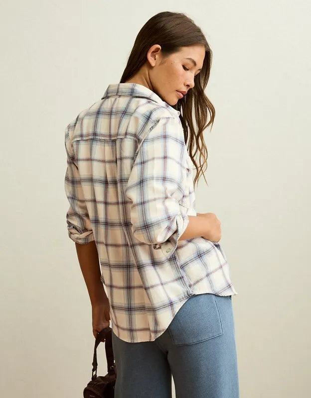 AE Throwback Flannel Button-Up Shirt
