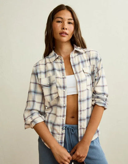 AE Throwback Flannel Button-Up Shirt