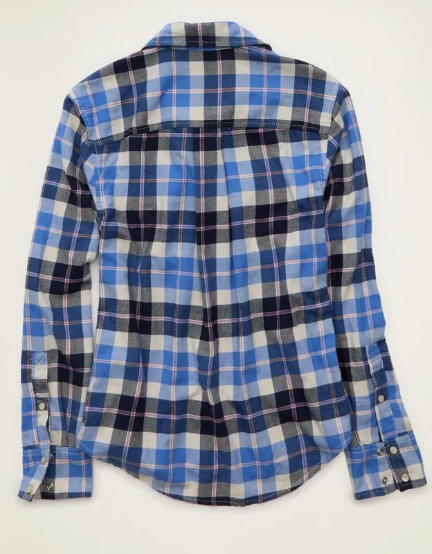 AE Throwback Flannel Button-Up Shirt