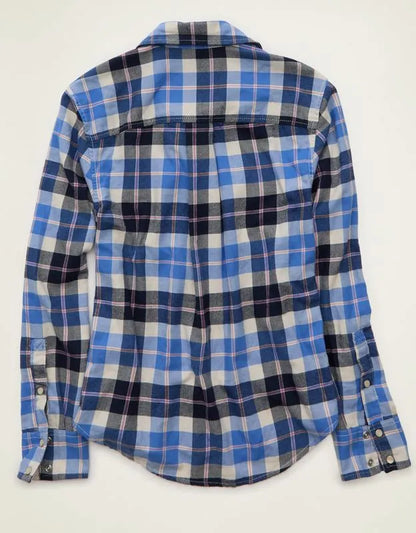 AE Throwback Flannel Button-Up Shirt