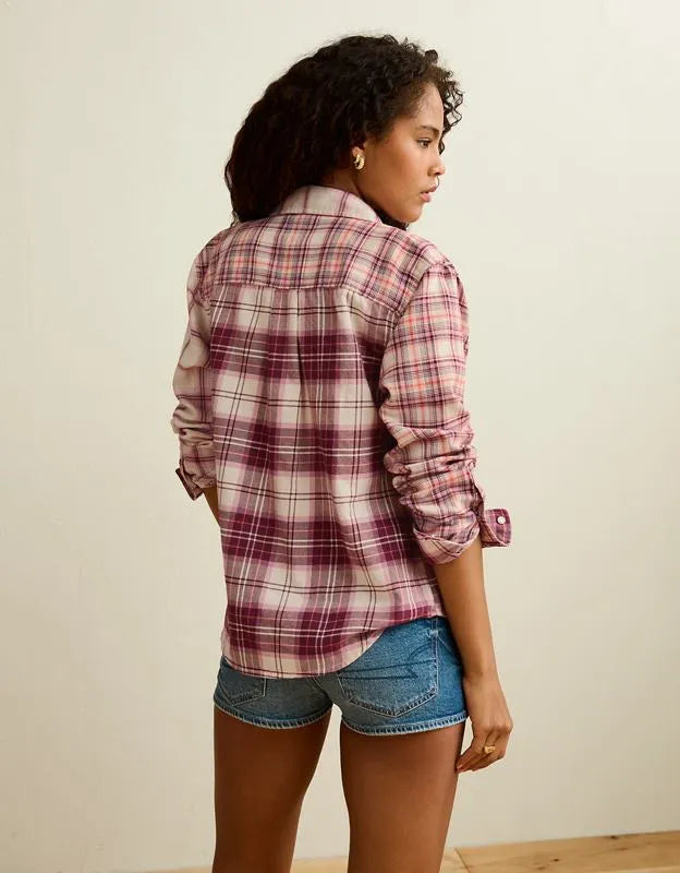 AE Throwback Flannel Button-Up Shirt