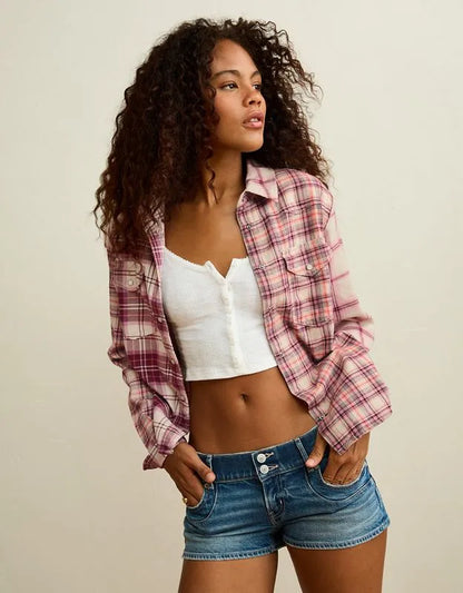 AE Throwback Flannel Button-Up Shirt