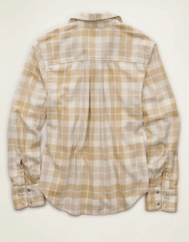 AE Throwback Flannel Button-Up Shirt