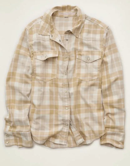 AE Throwback Flannel Button-Up Shirt