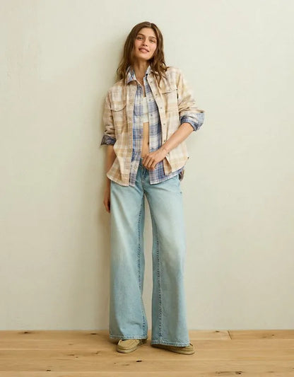 AE Throwback Flannel Button-Up Shirt