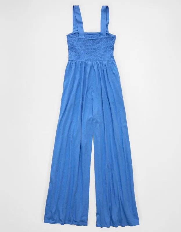 AE Sunchaser Knit Smocked Jumpsuit