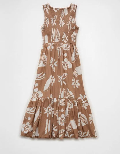 AE V-Neck Cut-Out Midi Dress