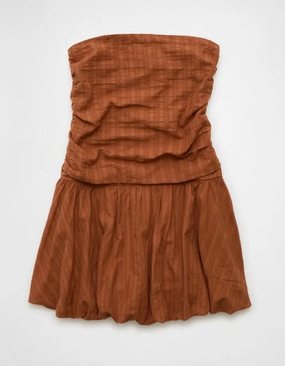 AE Strapless Drop Waist Mini Bubble Dress