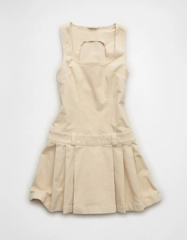 AE Pleated Corduroy Mini Dress