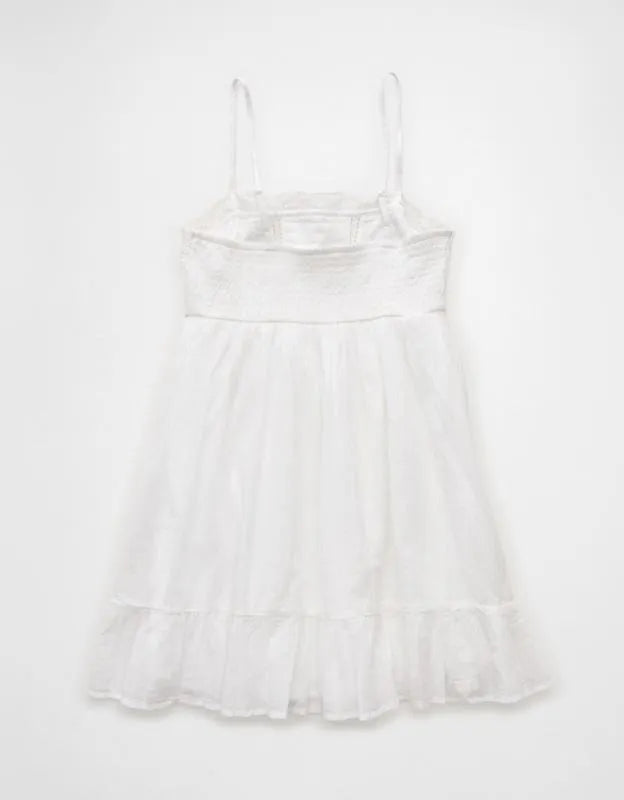 AE Lace Trim Babydoll Mini Dress