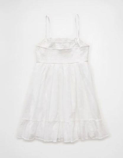 AE Lace Trim Babydoll Mini Dress