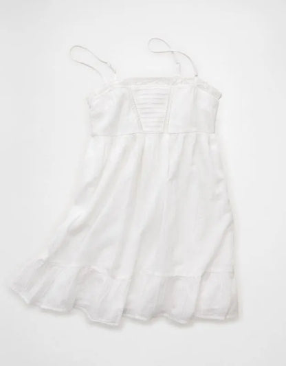 AE Lace Trim Babydoll Mini Dress