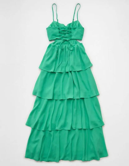 AE Babydoll Tiered Maxi Dress