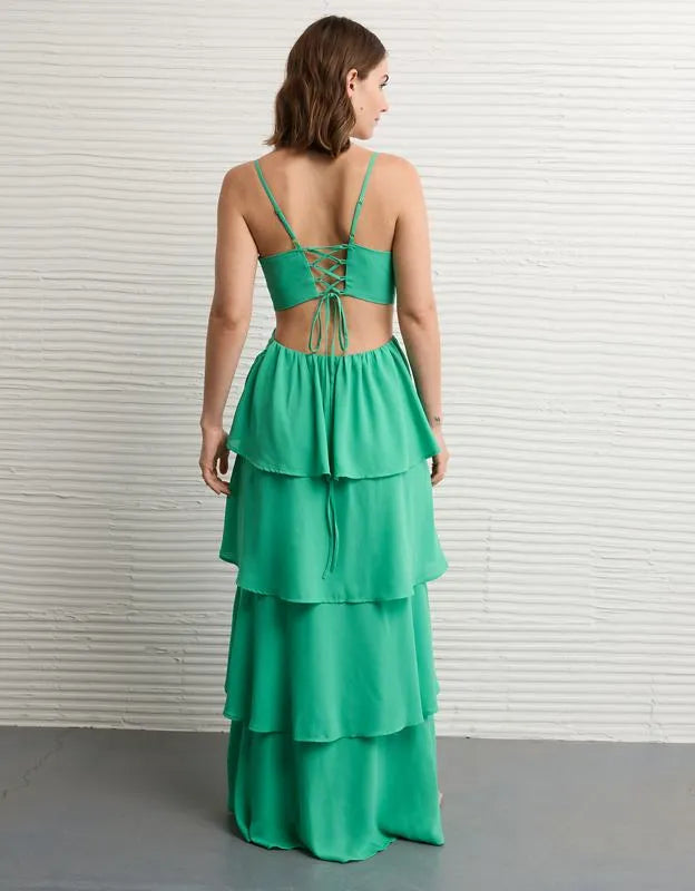 AE Babydoll Tiered Maxi Dress