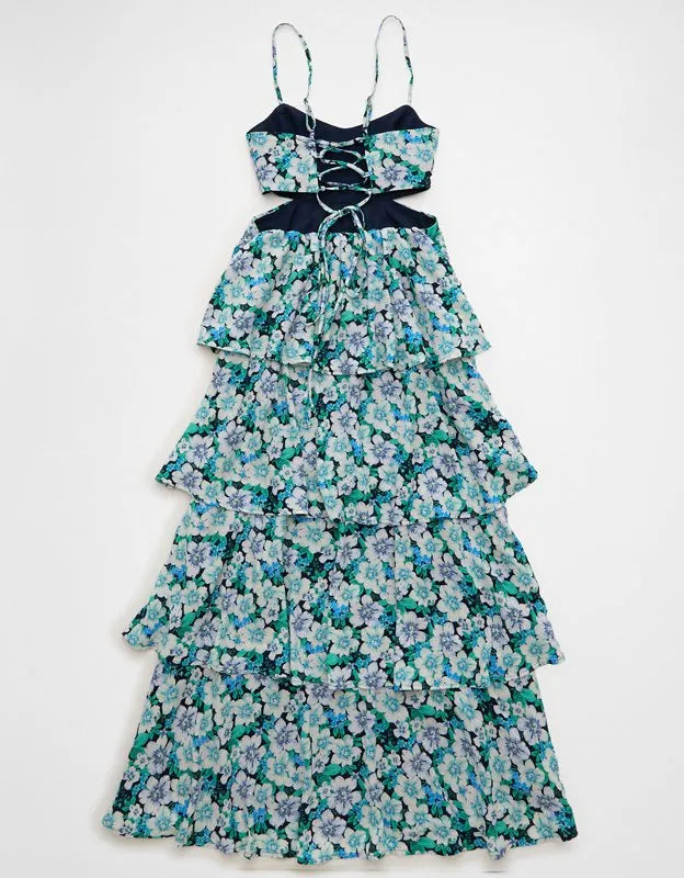 AE Babydoll Tiered Maxi Dress