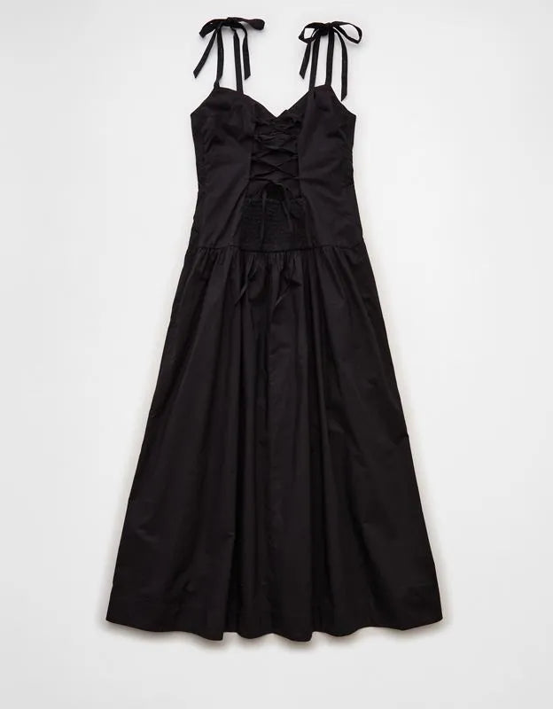 AE Sweetheart Tie-Strap Midi Dress