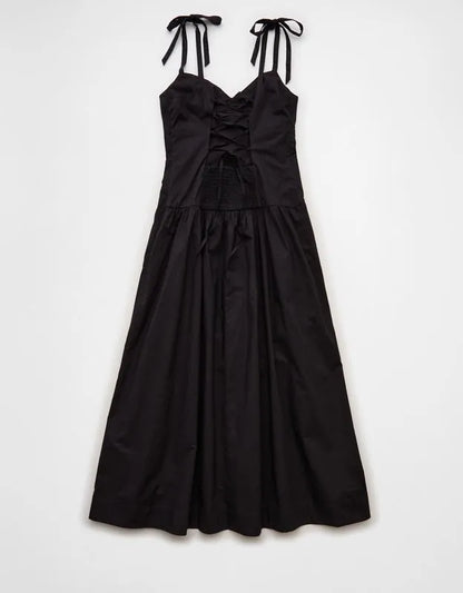 AE Sweetheart Tie-Strap Midi Dress