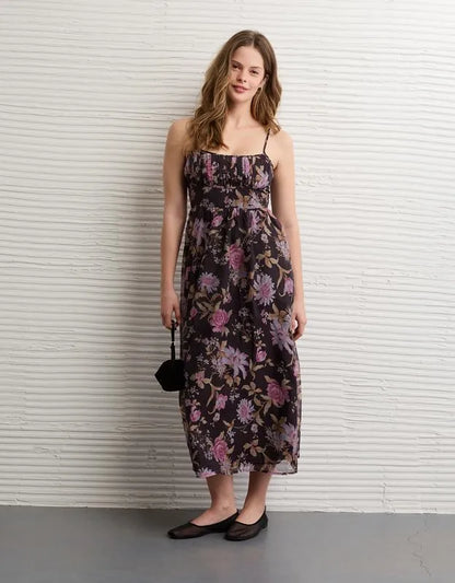 AE Ruched Bust Corset Midi Dress