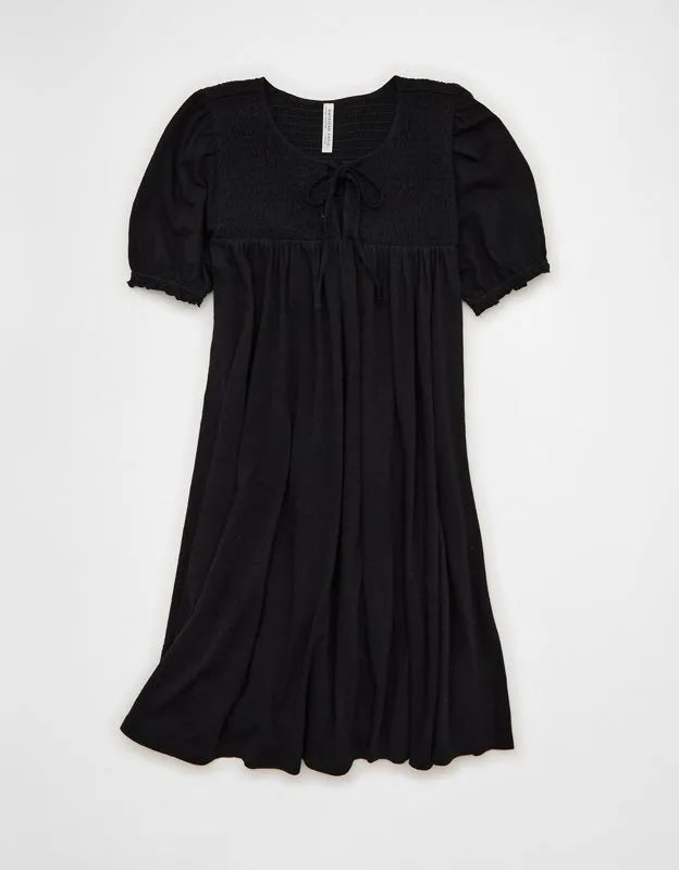 AE Sunchaser Babydoll Puff Sleeve Mini Dress