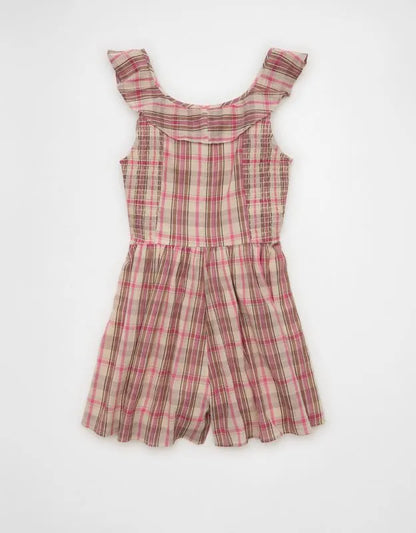 AE Flutter-Sleeve Tie-Front Romper