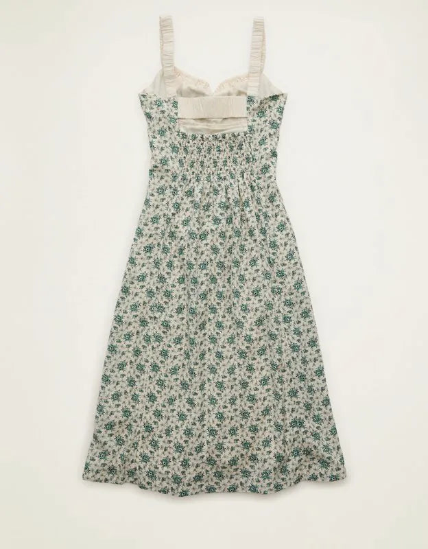 AE Sweetheart Tie-Front Midi Dress