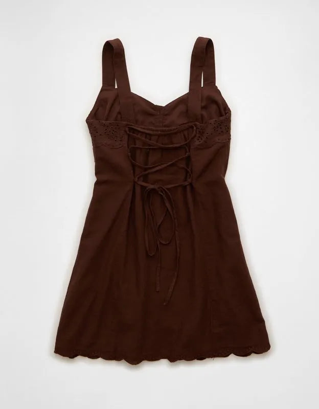 AE Button-Front Mini Dress