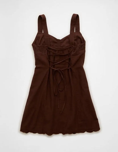 AE Button-Front Mini Dress